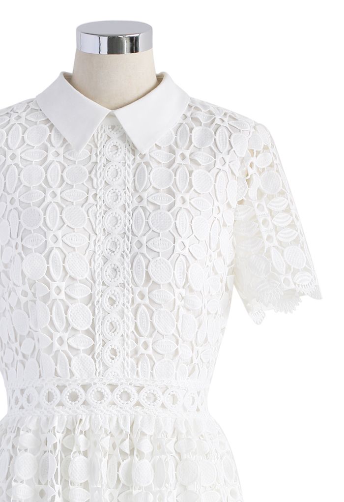 Crochet Splendide Robe en Blanc