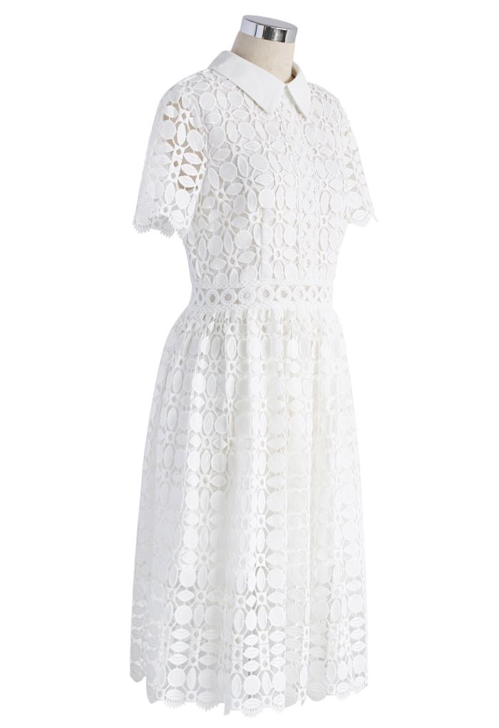 Crochet Splendide Robe en Blanc