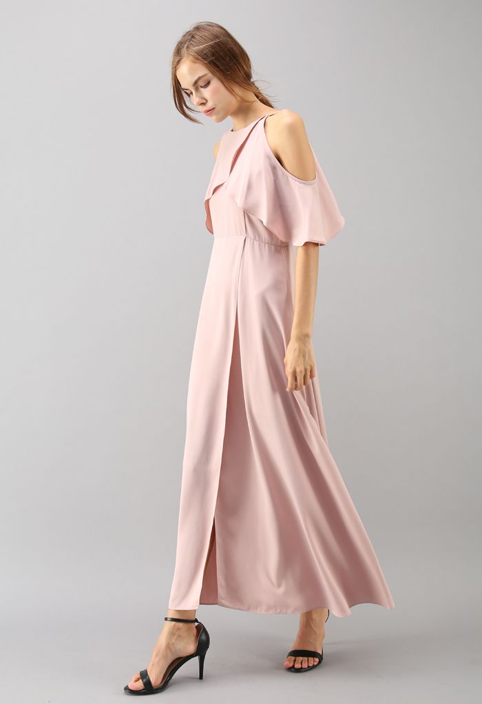 Sylphlike Robe longue à épaules dénudées rose