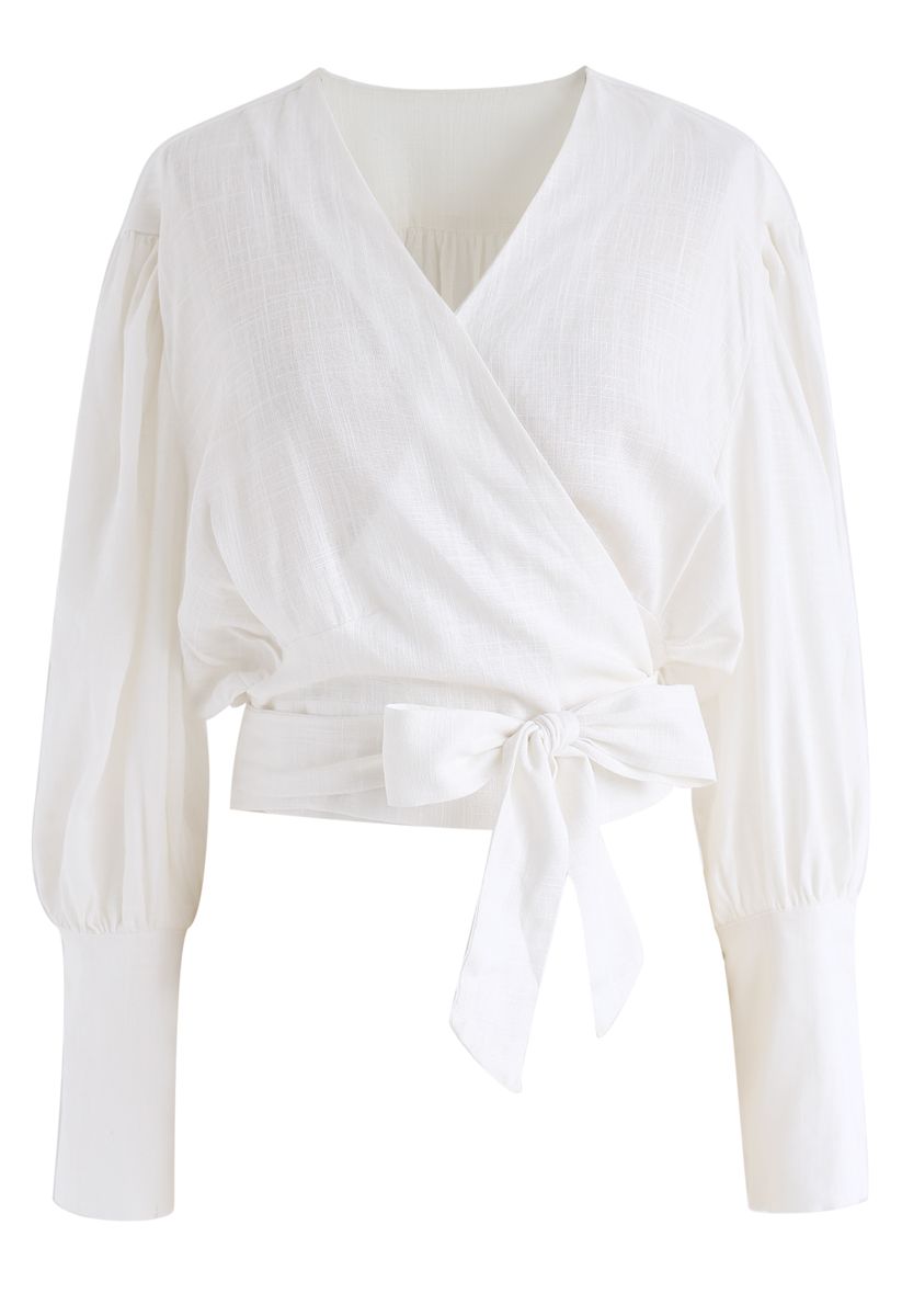 Eternal Classical Wrapped Top in White