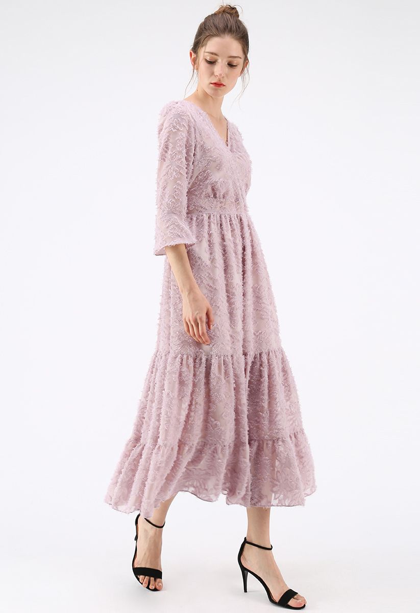 Best in Bloom Floral Tassel Wrapped Maxi Dress in Pink