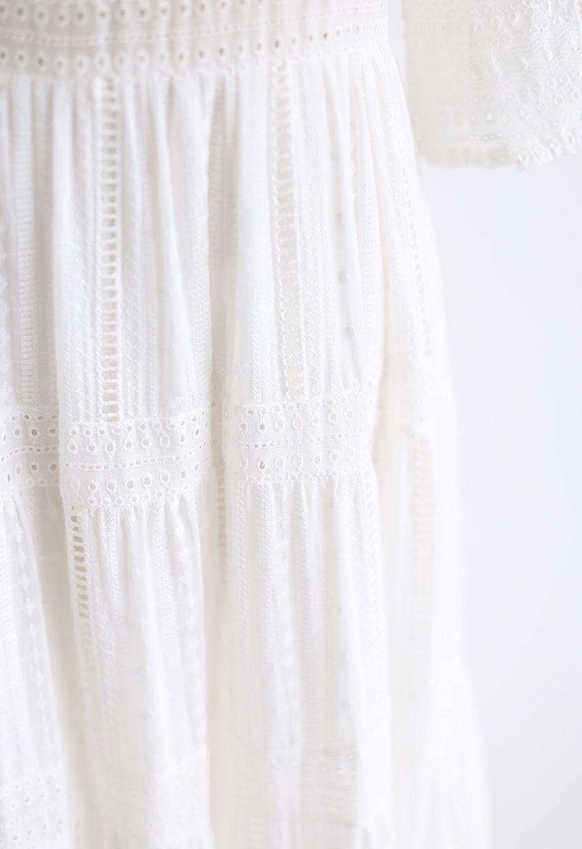Into Your Dream Robe au crochet en blanc