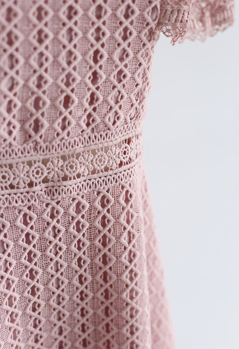 Crochet Me Grace Mini Robe en rose