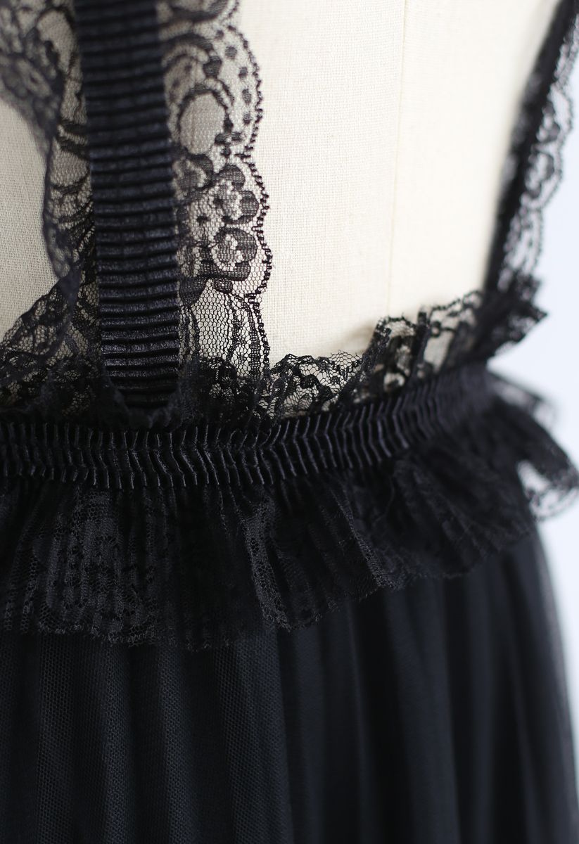 Dreamy Epitome Tulle - Robe chasuble en tulle noir