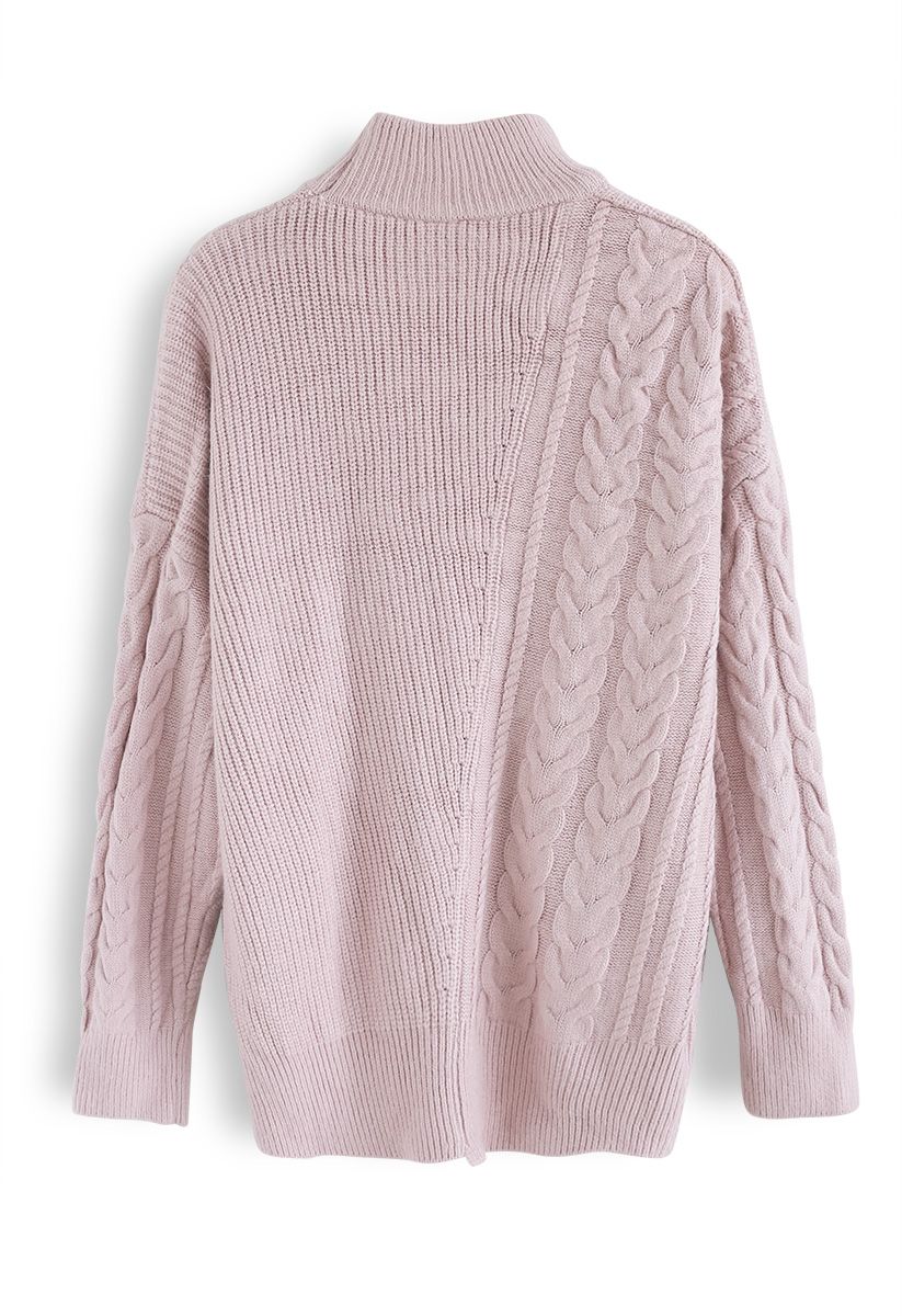 Warm Up The Moment Pull en Tricot Rose