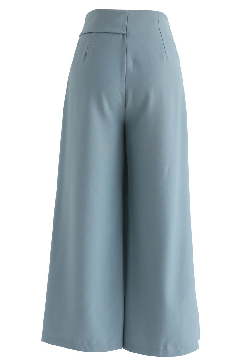 Breaking Basics - Pantalon large à rabat en bleu
