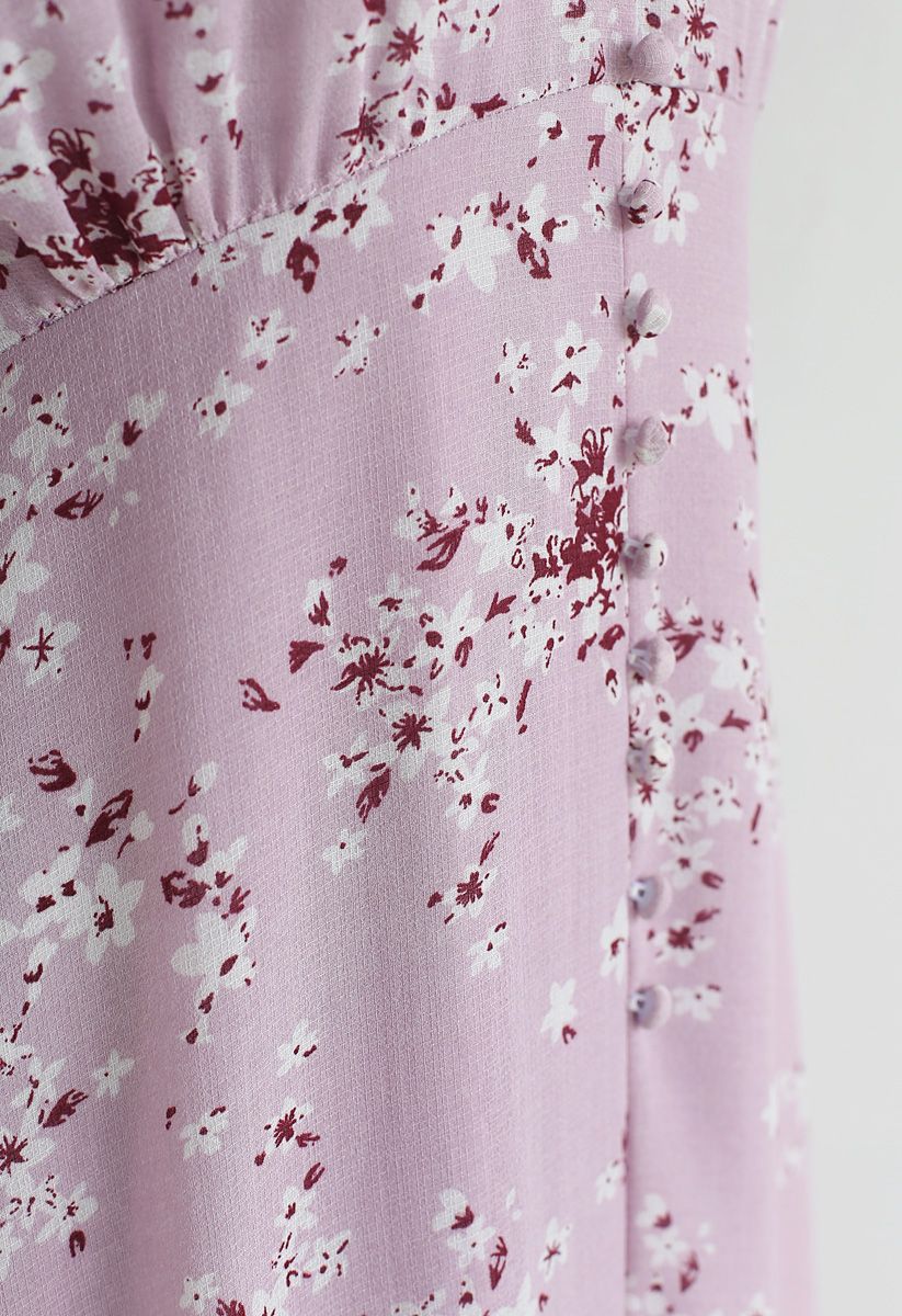 Incroyable Grace Floret Robe en mousseline de soie en rose