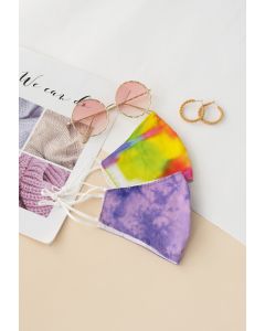 2 paquets de couvre-visages à imprimé tie-dye