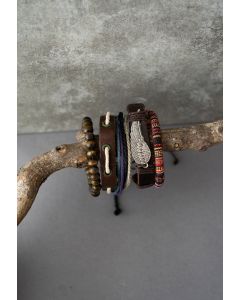 5 paquets de bracelets à cordes tressées Wing