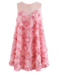 Robe Dolly sans manches 3D Pinky Rose