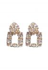 Boucles d'oreilles diamant brillant géométrique rétro