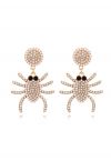 Boucles d'oreilles pendantes en forme d'araignée et de zircons