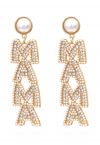 Boucles d'oreilles luxueuses en perles de diamant MAMA