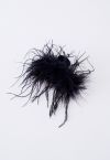 Barrette à cheveux Airy Feather en noir