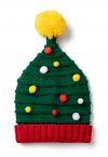 Bonnet à pompons en forme d'arbre de Noël