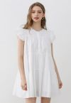 Mini-robe Dolly brodée Lovely Floret en blanc