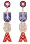 Boucles d’oreilles perlées USA