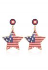 Boucles d'oreilles étoile drapeau américain