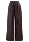 Pantalon en similicuir avec cordon de serrage City Stroll en bordeaux