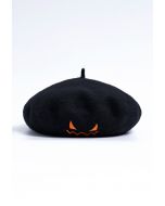 Chapeau béret Wicked Pumpkin en noir