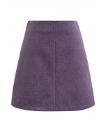 Mini-jupe bourgeon élégante avec couture centrale