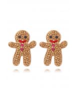 Boucles d'oreilles Biscuitman avec strass