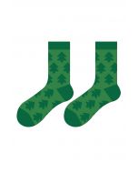 Chaussettes mi-mollet gaufrées Christmas Vibe en vert