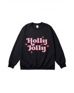 Sweat-shirt imprimé Holly Jolly