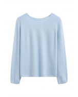 Pull ras du cou en laine Foremost Comfort en bleu