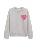 Pull ras du cou en maille jacquard Only Love