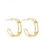 Boucles d'oreilles cercle clip doré