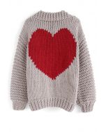Cardigan tricoté à la main de Clé de mon Coeur