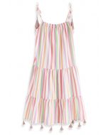 Rainbow Candies Stripes Maxi Dress pour les enfants